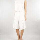 Short Bianco in misto lino e viscosa stretch MLMACAICI 4 MARELLA 