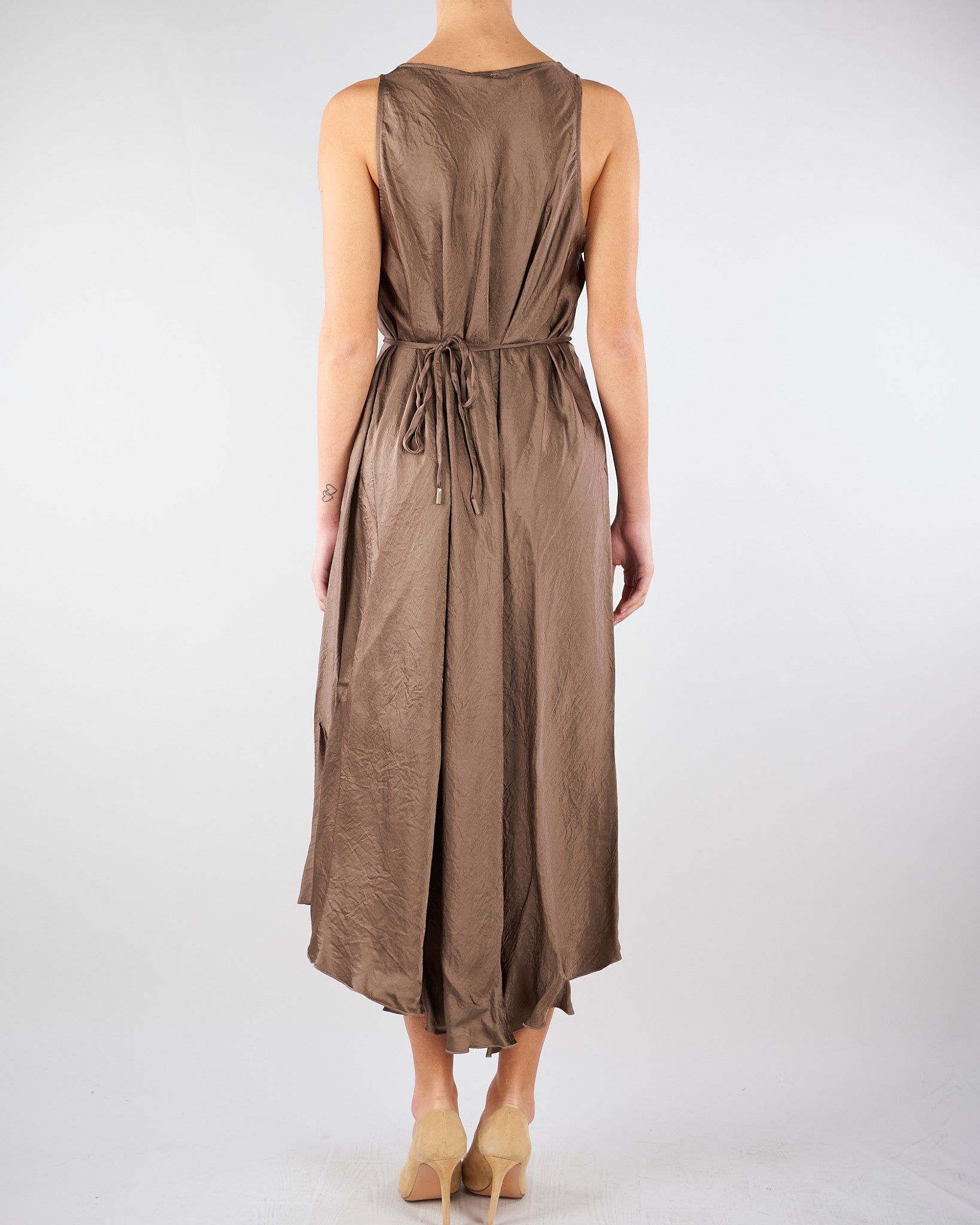 Abito Marrone in twill crinckle MLMALCOOL 1 MARELLA 