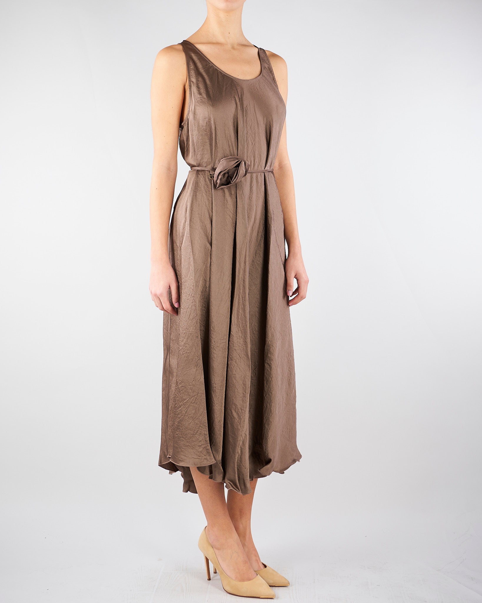 Abito Marrone in twill crinckle MLMALCOOL 1 MARELLA 