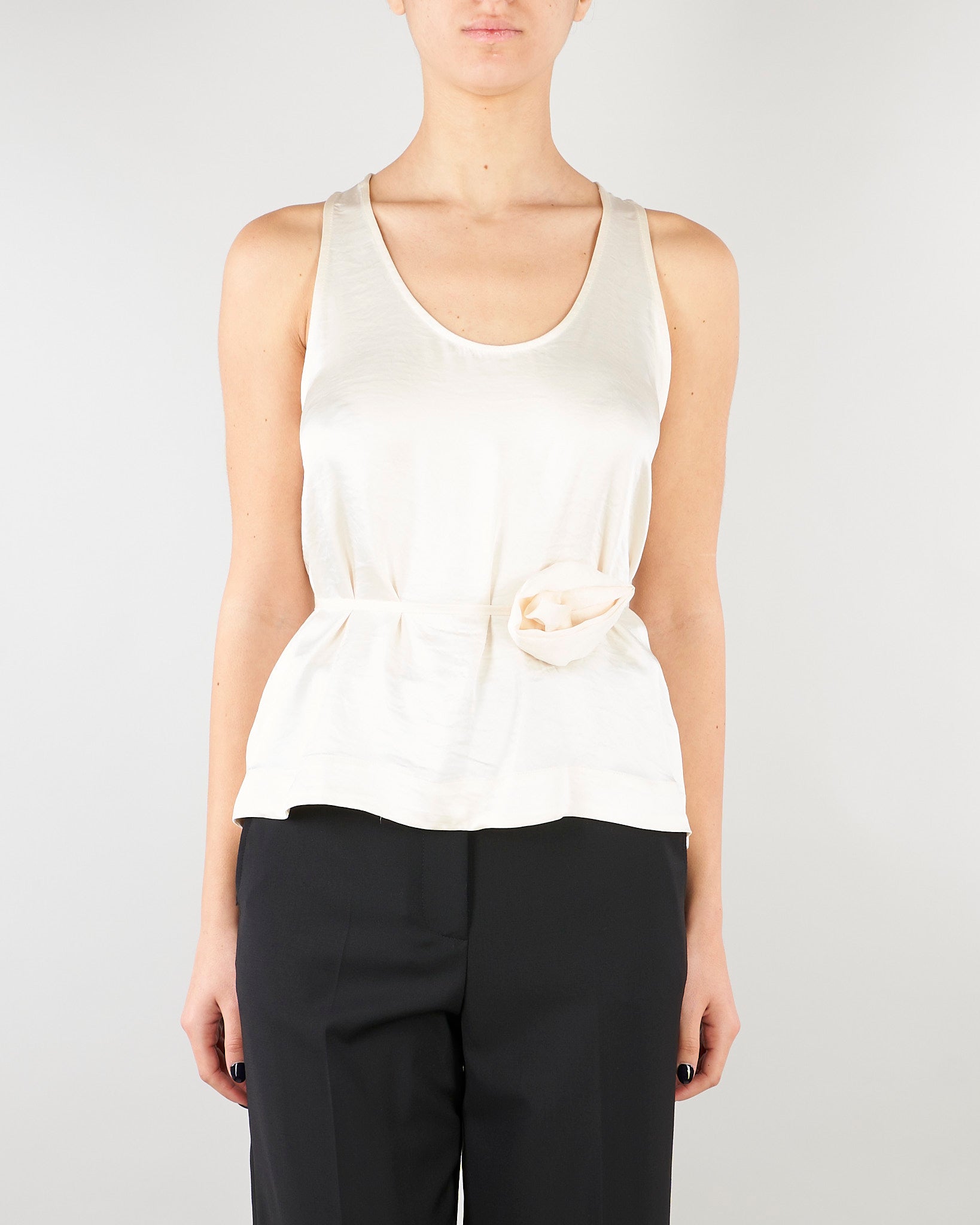 Top Crema con fiore abbinato MLMAPOGEO 4 MARELLA 