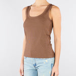 Top Nocciola in jersey lucido con strass all over MLMORATABLING 1 MARELLA 