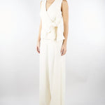 Pantalone Bianco ampio in envers satin MLTCAMPO 1 MARELLA 