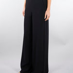 Pantaloen Nero ampio in envers satin MLTCAMPO 2 MARELLA 