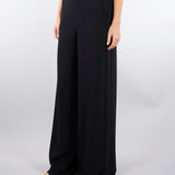 Pantaloen Nero ampio in envers satin MLTCAMPO 2 MARELLA 