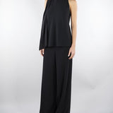 Pantaloen Nero ampio in envers satin MLTCAMPO 2 MARELLA 