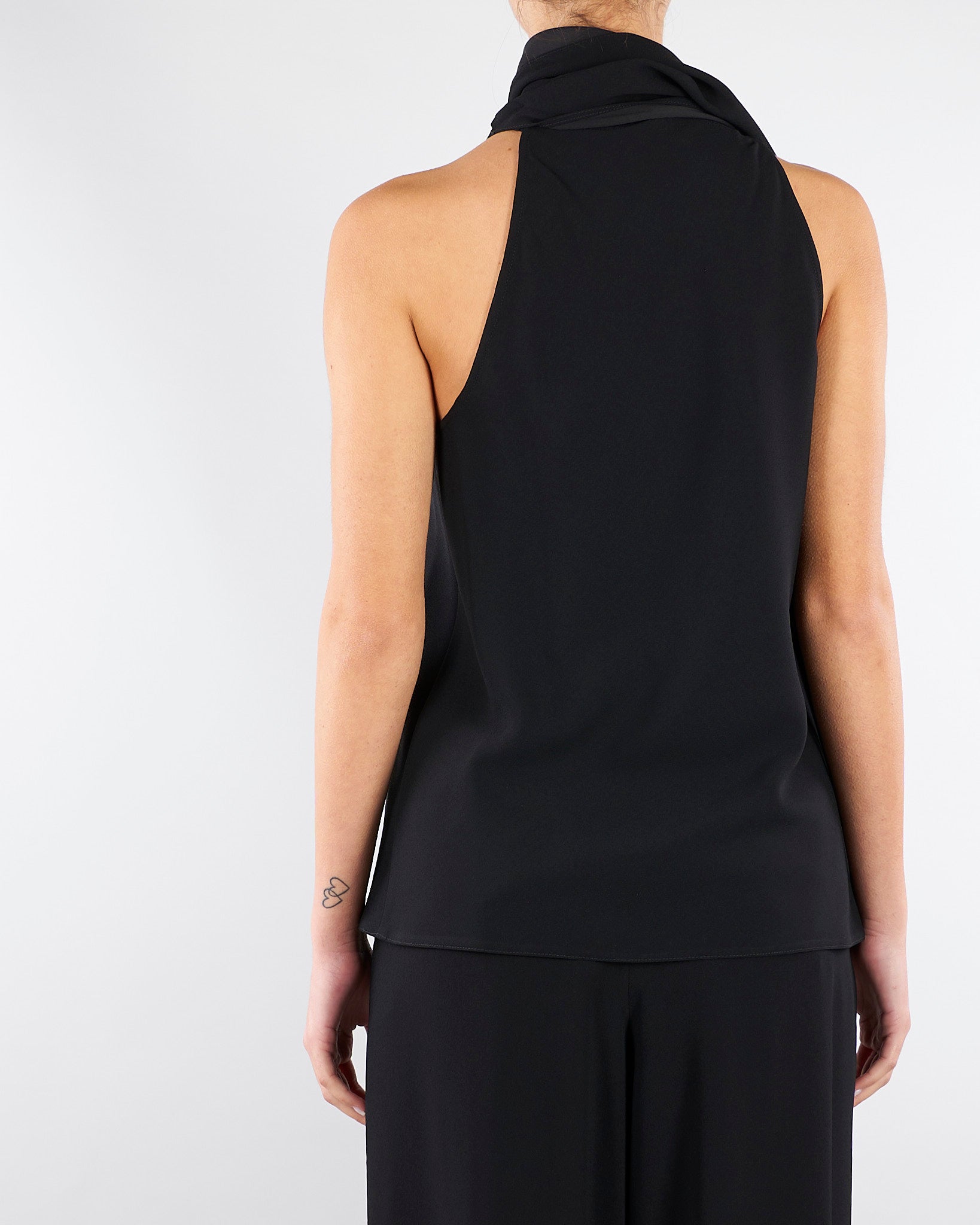 Top all'americana Nero in envers satin MLTDALMATA 2 MARELLA 