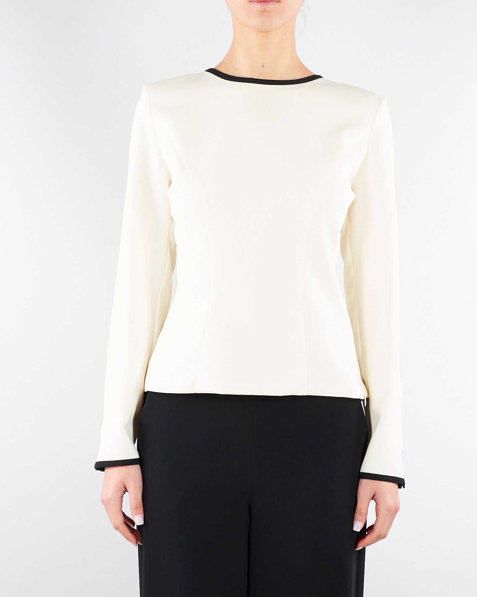 Blusa Bianco-Nero in envers satin MLTSCACCO 2 MARELLA 