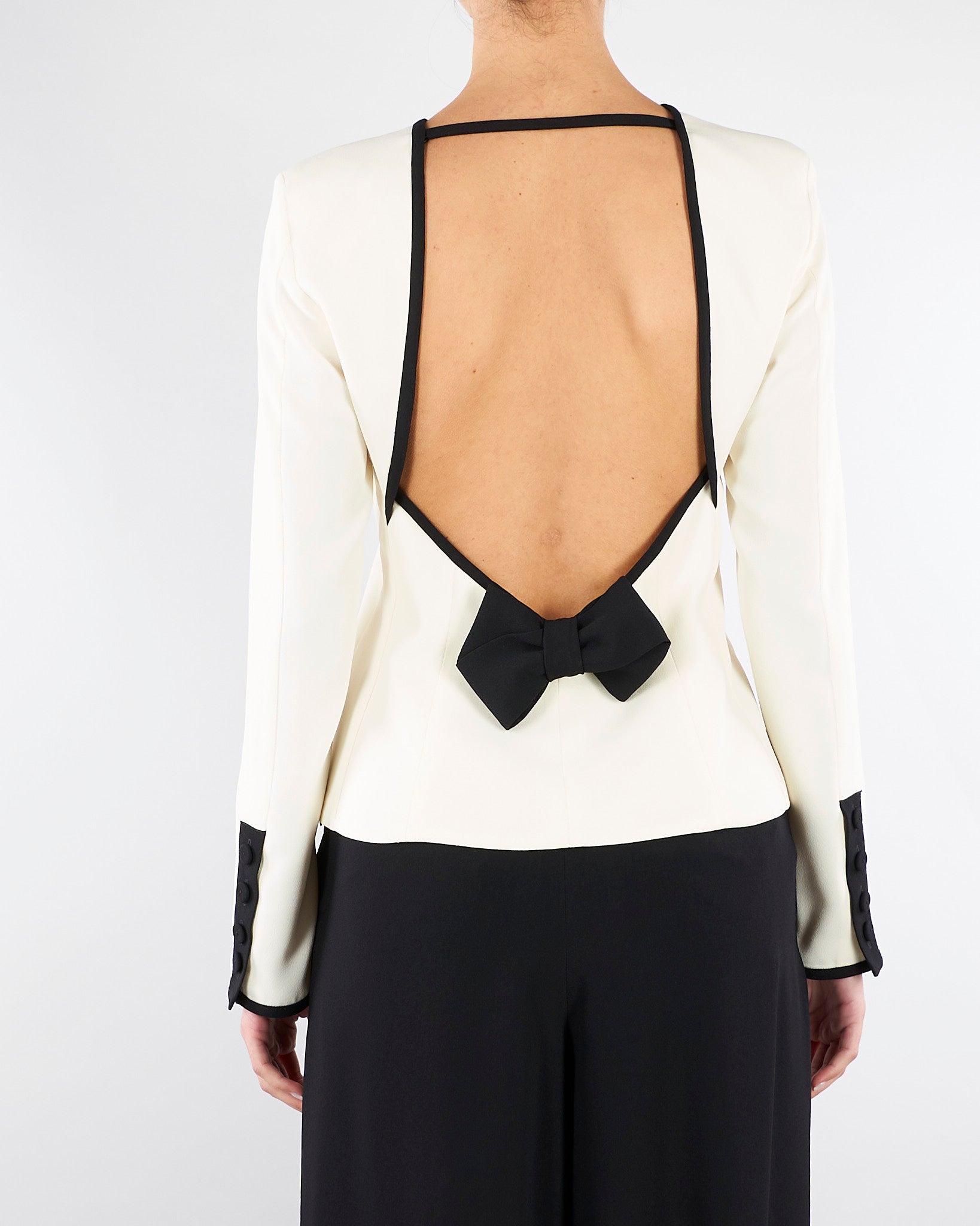 Blusa Bianco-Nero in envers satin MLTSCACCO 2 MARELLA 
