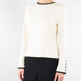 Blusa Bianco-Nero in envers satin MLTSCACCO 2 MARELLA 