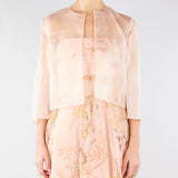 Giacca Cipria crop in organza di seta MSEABITATA 64 MAX MARA STUDIO 