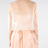 Giacca Cipria crop in organza di seta MSEABITATA 64 MAX MARA STUDIO 