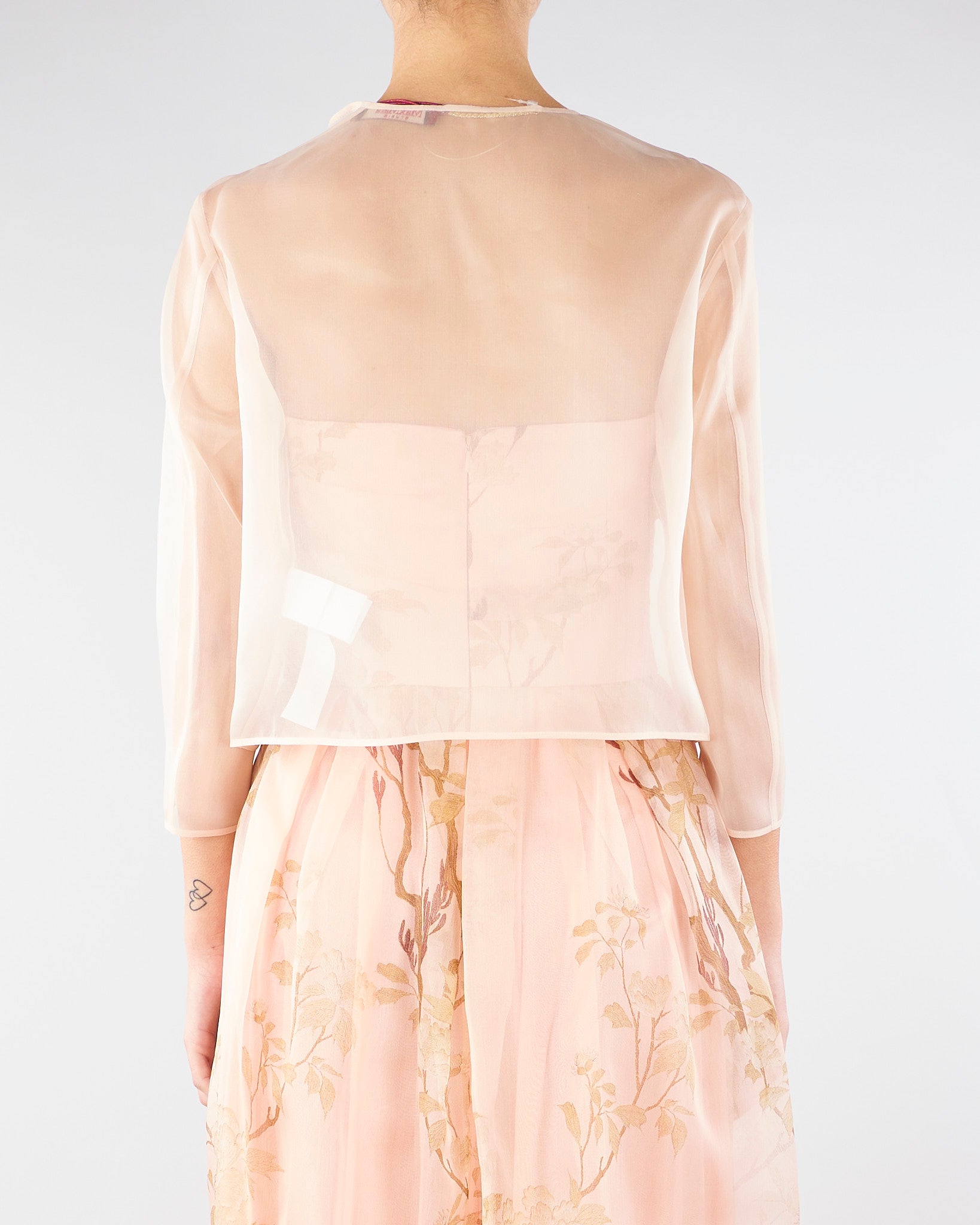 Giacca Cipria crop in organza di seta MSEABITATA 64 MAX MARA STUDIO 
