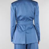 Blazer Avio in satin leggero MSEDOPPIA 8 MAX MARA STUDIO 