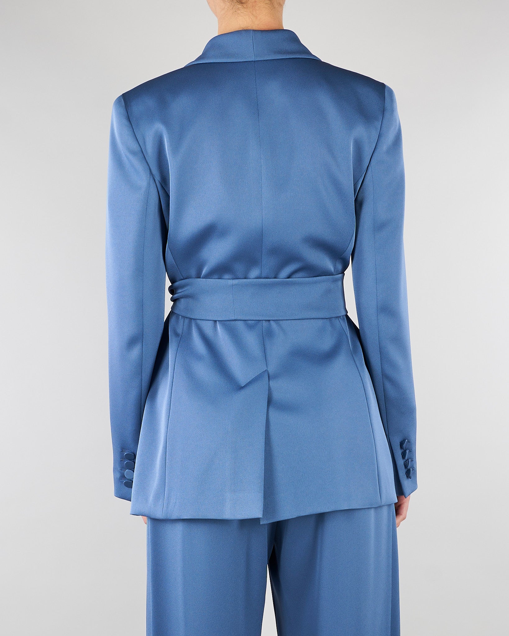 Blazer Avio in satin leggero MSEDOPPIA 8 MAX MARA STUDIO 