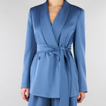 Blazer Avio in satin leggero MSEDOPPIA 8 MAX MARA STUDIO 