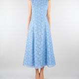 Abito Celeste in tessuto jacquard floreale MSEGAMBERO 2 MAX MARA STUDIO 