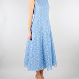 Abito Celeste in tessuto jacquard floreale MSEGAMBERO 2 MAX MARA STUDIO 