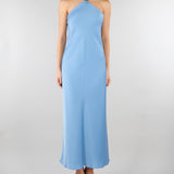 Abito Celeste in satin leggero MSEGHIOTTO 7 MAX MARA STUDIO 