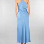 Abito Celeste in satin leggero MSEGHIOTTO 7 MAX MARA STUDIO 