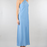 Abito Celeste in satin leggero MSEGHIOTTO 7 MAX MARA STUDIO 
