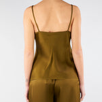 Top sottoveste Verde Olio in envers satin MSEONDE 56 MAX MARA STUDIO 
