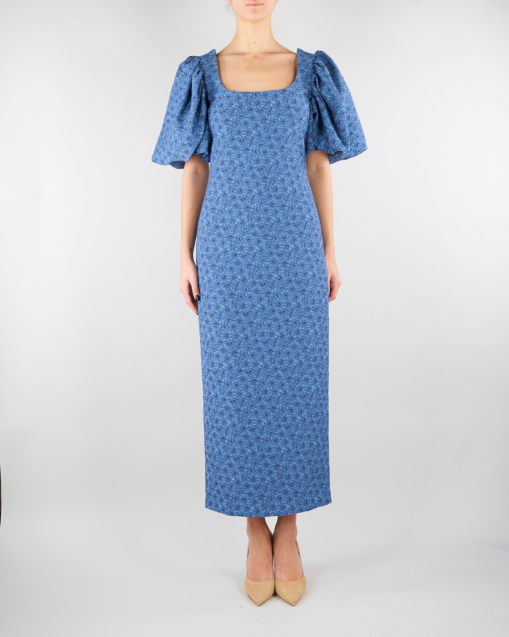 Abito Avio lungo in cloqué jacquard MSEQUIZ 2 MAX MARA STUDIO 