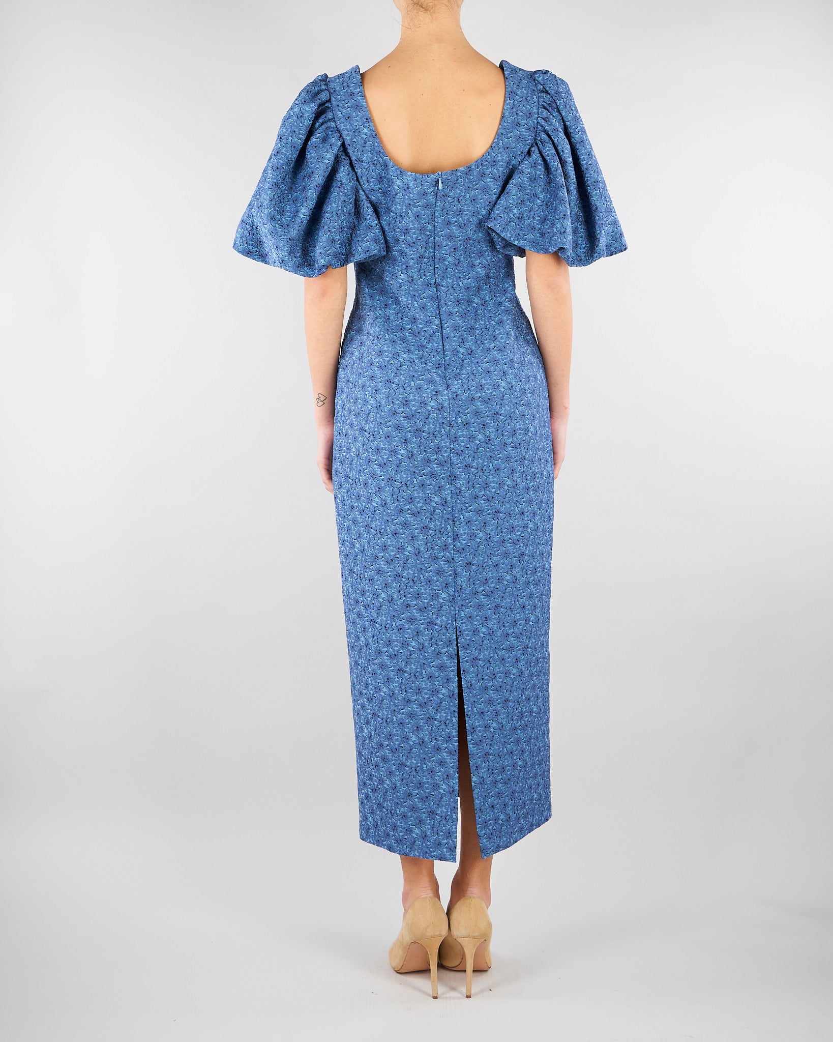 Abito Avio lungo in cloqué jacquard MSEQUIZ 2 MAX MARA STUDIO 