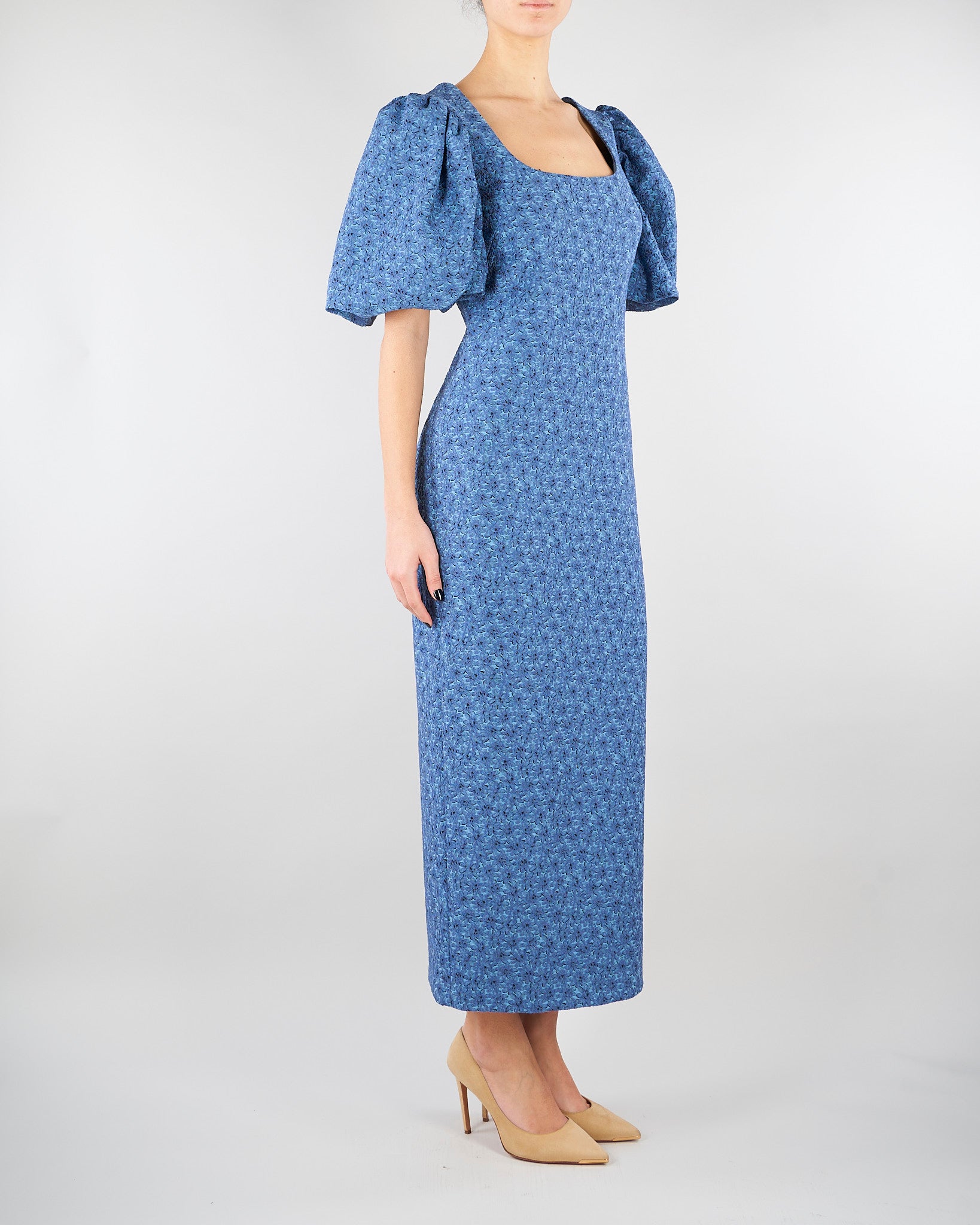 Abito Avio lungo in cloqué jacquard MSEQUIZ 2 MAX MARA STUDIO 