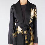 Giacca Nero in seta stampata MSETUNICA 3 MAX MARA STUDIO 
