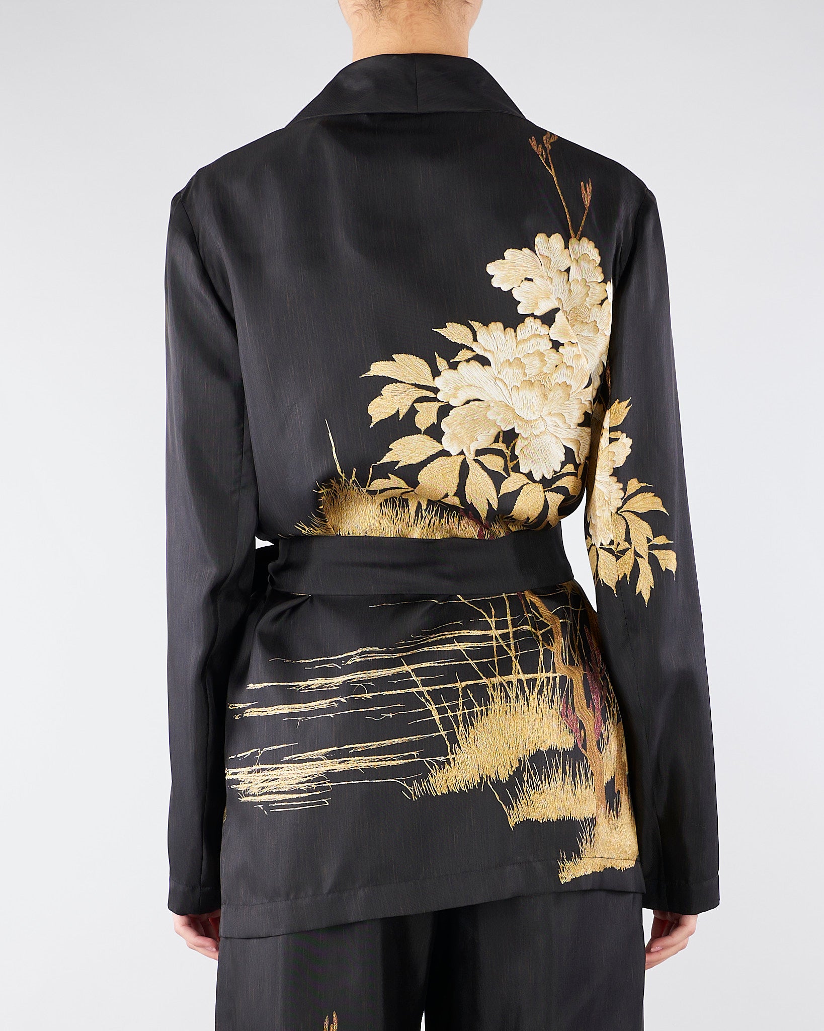 Giacca Nero in seta stampata MSETUNICA 3 MAX MARA STUDIO 