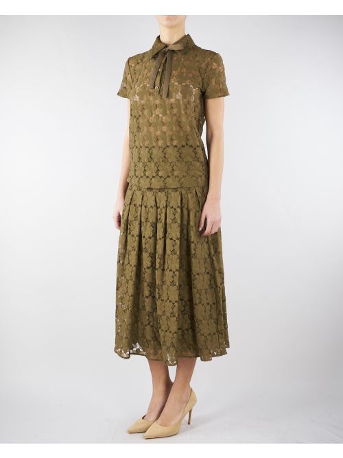 Gonna midi Verde Olio in pizzo MSTAIRONE 1 MAX MARA STUDIO 