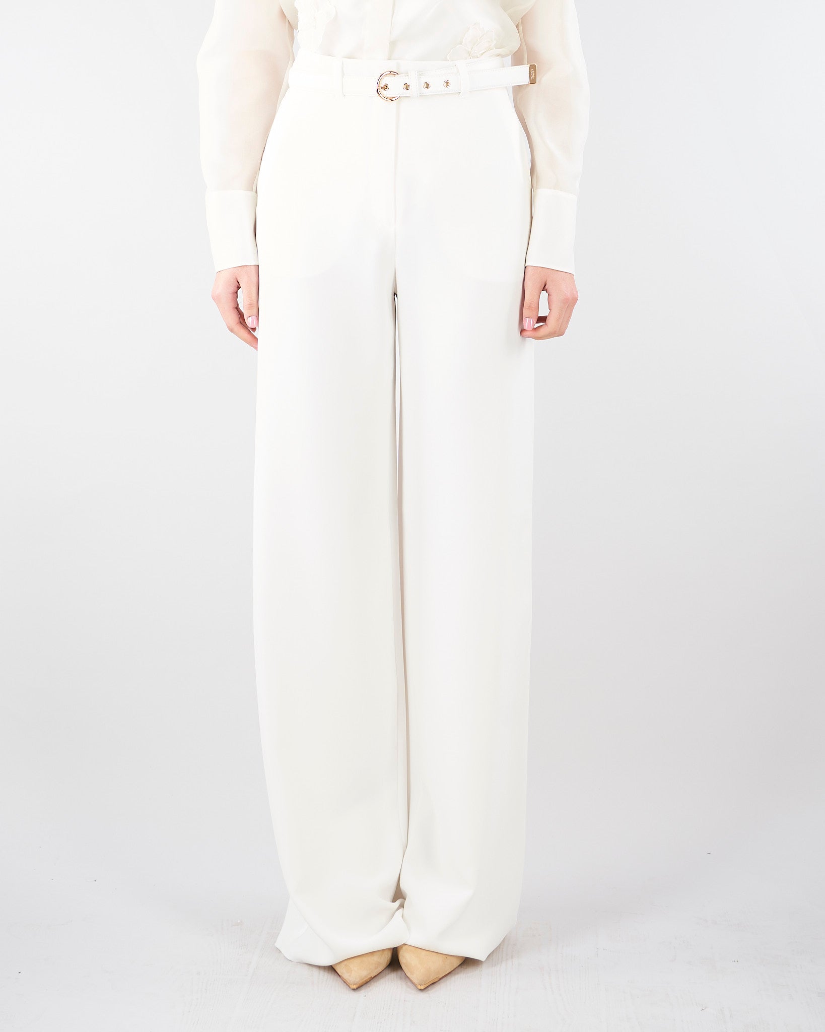 Pantalone Avorio in cady MSTAMICO 9 MAX MARA STUDIO 