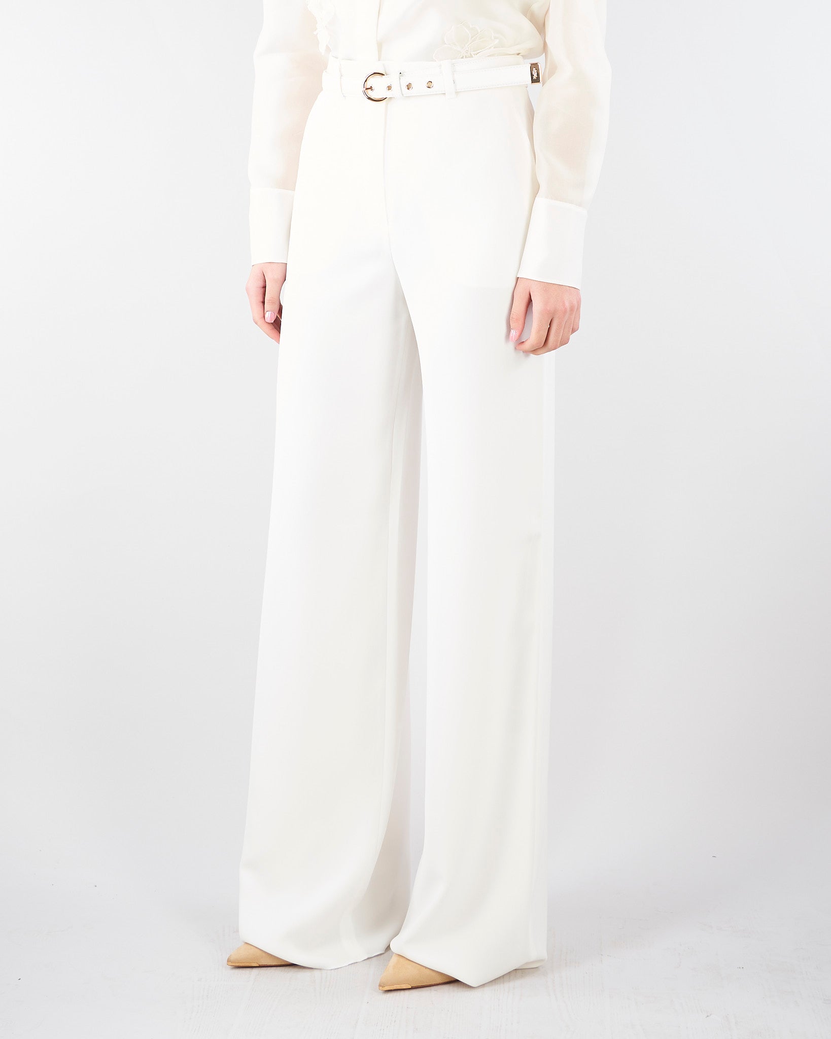 Pantalone Avorio in cady MSTAMICO 9 MAX MARA STUDIO 