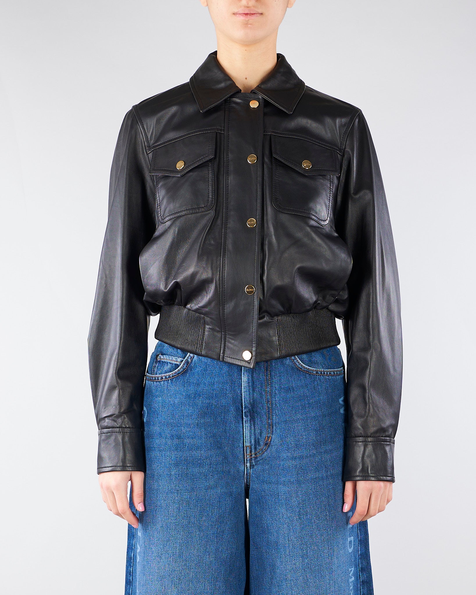 Giacca in pelle Nero MSTBIADA 3 MAX MARA STUDIO 