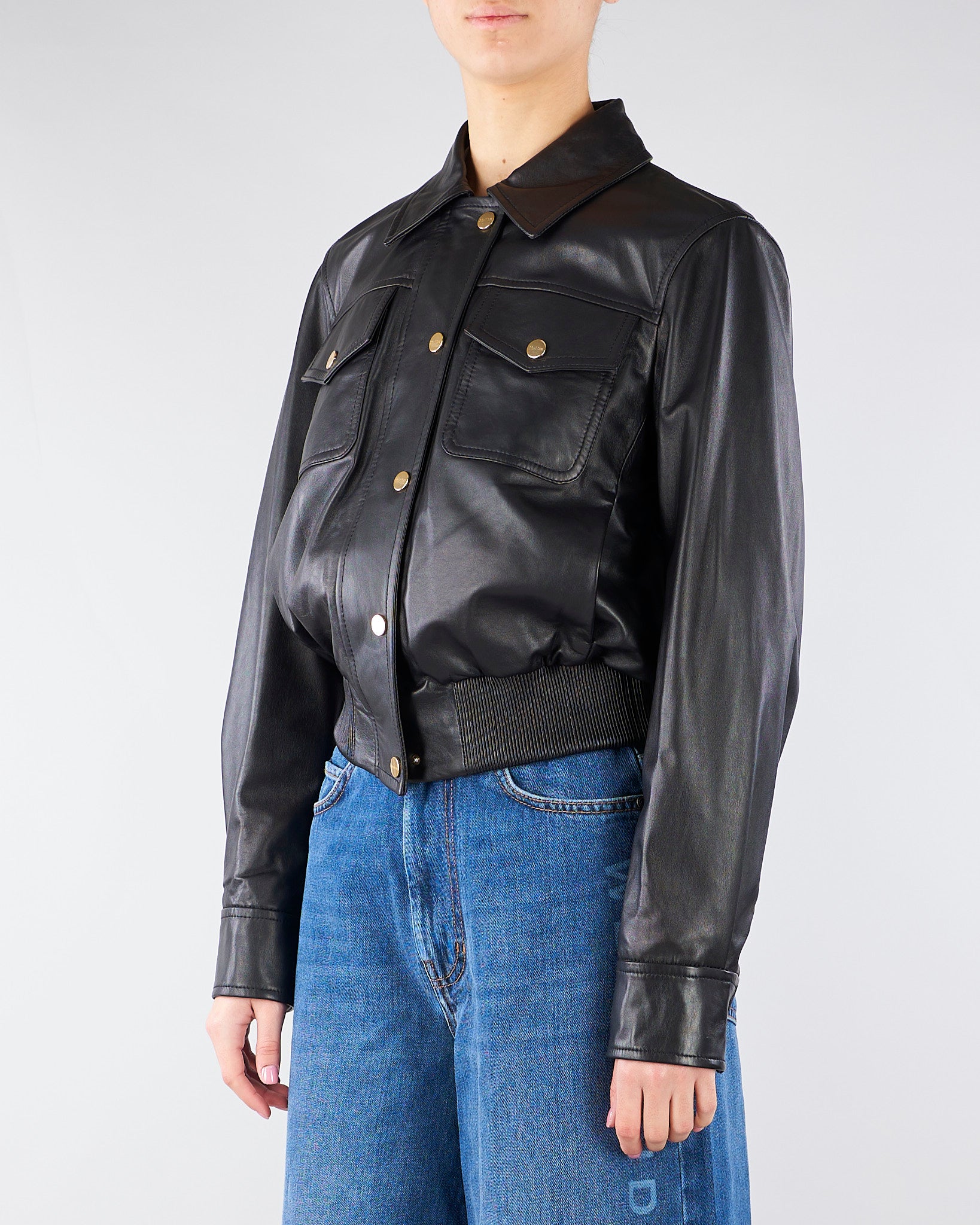 Giacca in pelle Nero MSTBIADA 3 MAX MARA STUDIO 