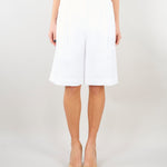 Bermuda Bianco lungo in tela di lino MSTCARAVAN 2 MAX MARA STUDIO 