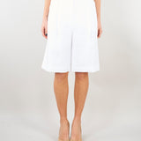 Bermuda Bianco lungo in tela di lino MSTCARAVAN 2 MAX MARA STUDIO 