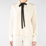 Blusa Burro in seta con cravattino MSTCOLONO 48 MAX MARA STUDIO 
