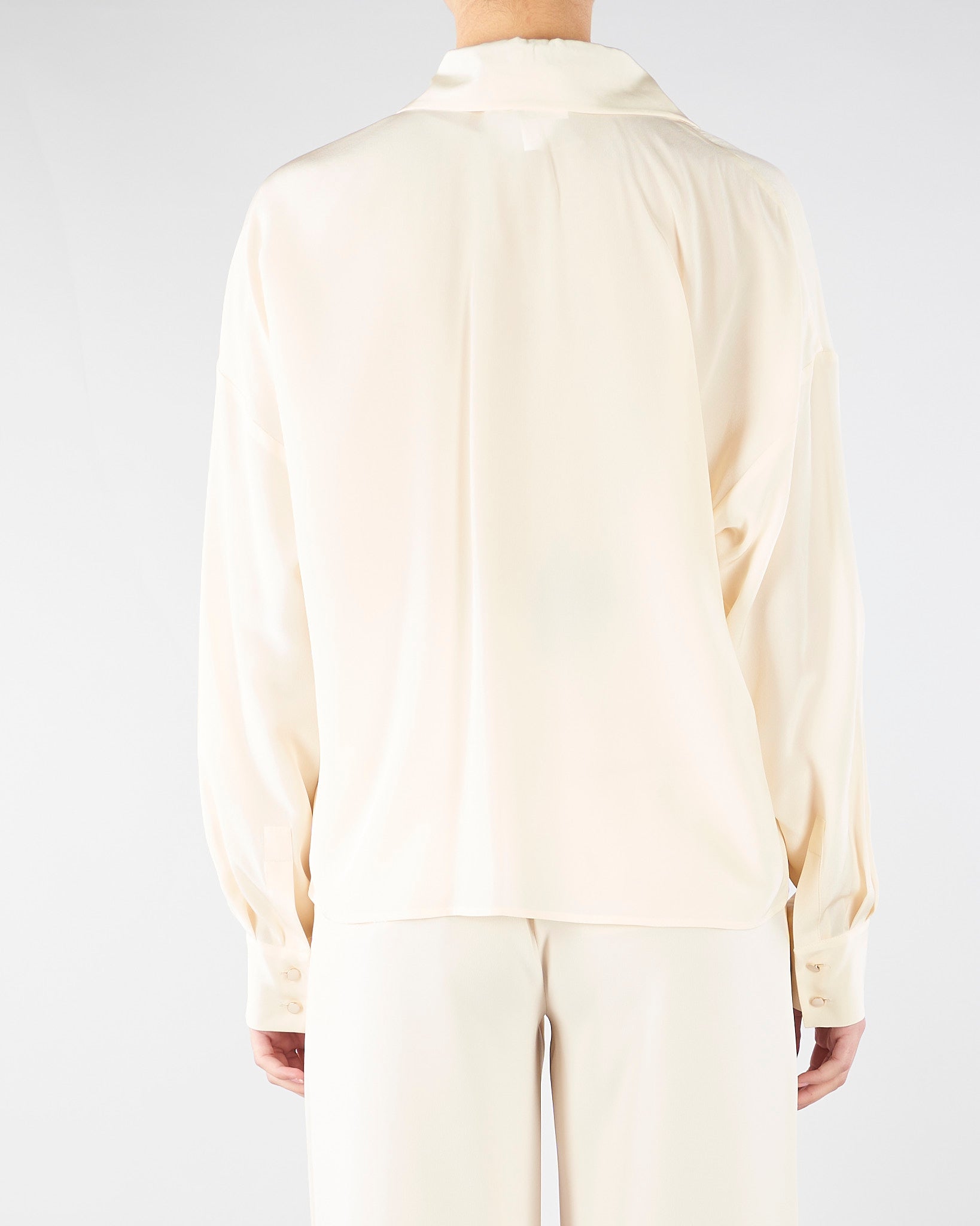 Blusa Burro in seta con cravattino MSTCOLONO 48 MAX MARA STUDIO 
