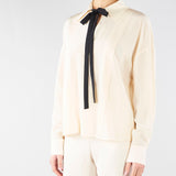 Blusa Burro in seta con cravattino MSTCOLONO 48 MAX MARA STUDIO 