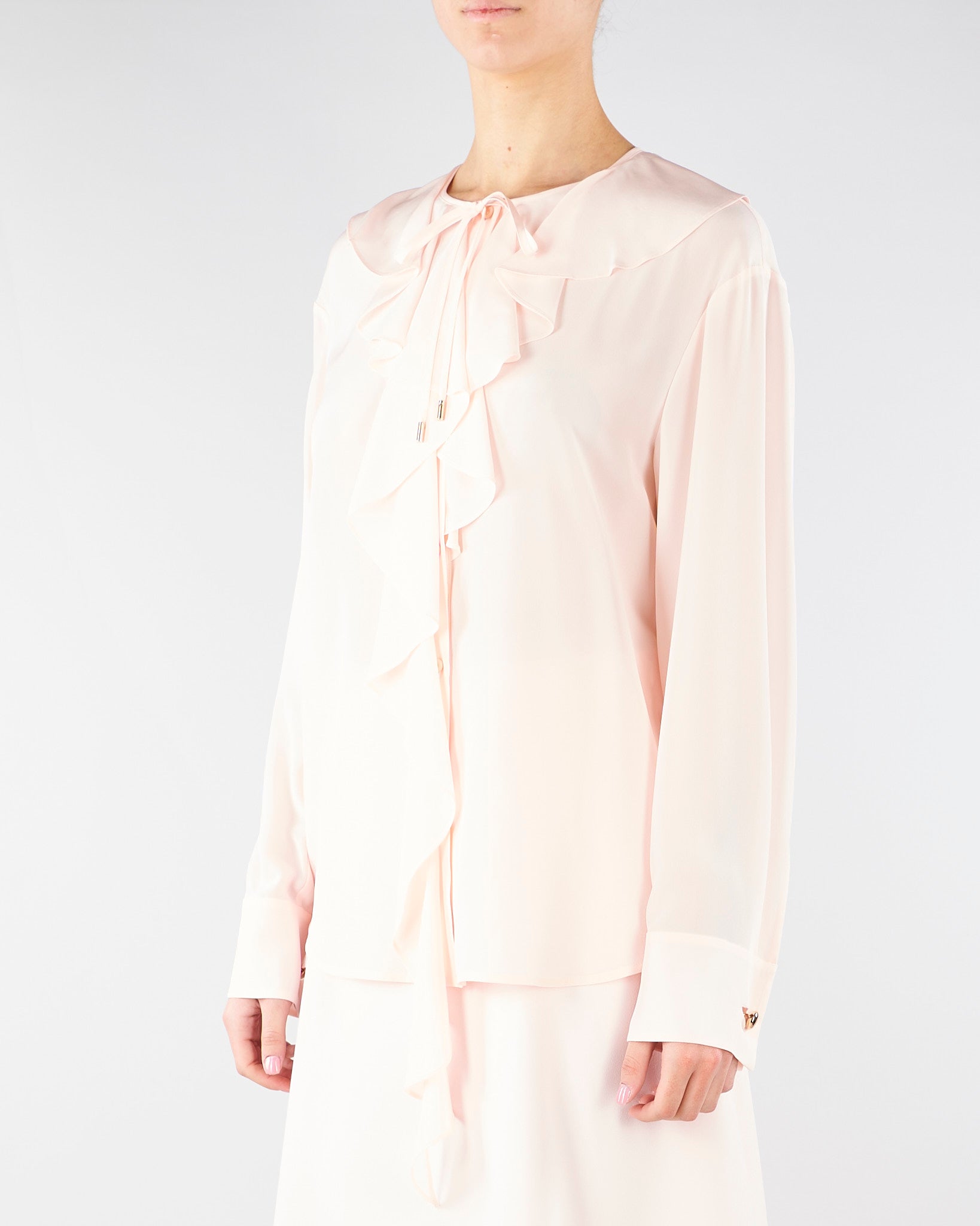 Blusa Cipria in seta con volant MSTEPICA 43 MAX MARA STUDIO 