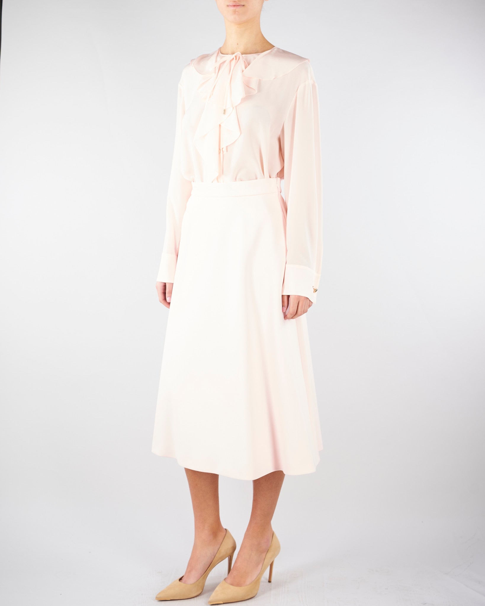 Blusa Cipria in seta con volant MSTEPICA 43 MAX MARA STUDIO 