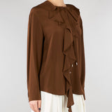 Blusa Terra in seta con volant MSTEPICA 49 MAX MARA STUDIO 