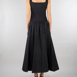 Abito Nero in popeline con gonna ampia MSTFELTRE 4 MAX MARA STUDIO 
