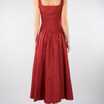 Abito Rosso in popeline con gonna ampia MSTFELTRE 74 MAX MARA STUDIO 