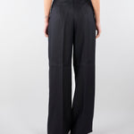 Pantalone Nero in tela di lino MSTMATERIA 35 MAX MARA STUDIO 