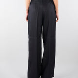 Pantalone Nero in tela di lino MSTMATERIA 35 MAX MARA STUDIO 