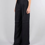Pantalone Nero in tela di lino MSTMATERIA 35 MAX MARA STUDIO 
