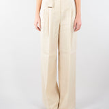 Pantalone Burro in tela di lino MSTMATERIA 7 MAX MARA STUDIO 