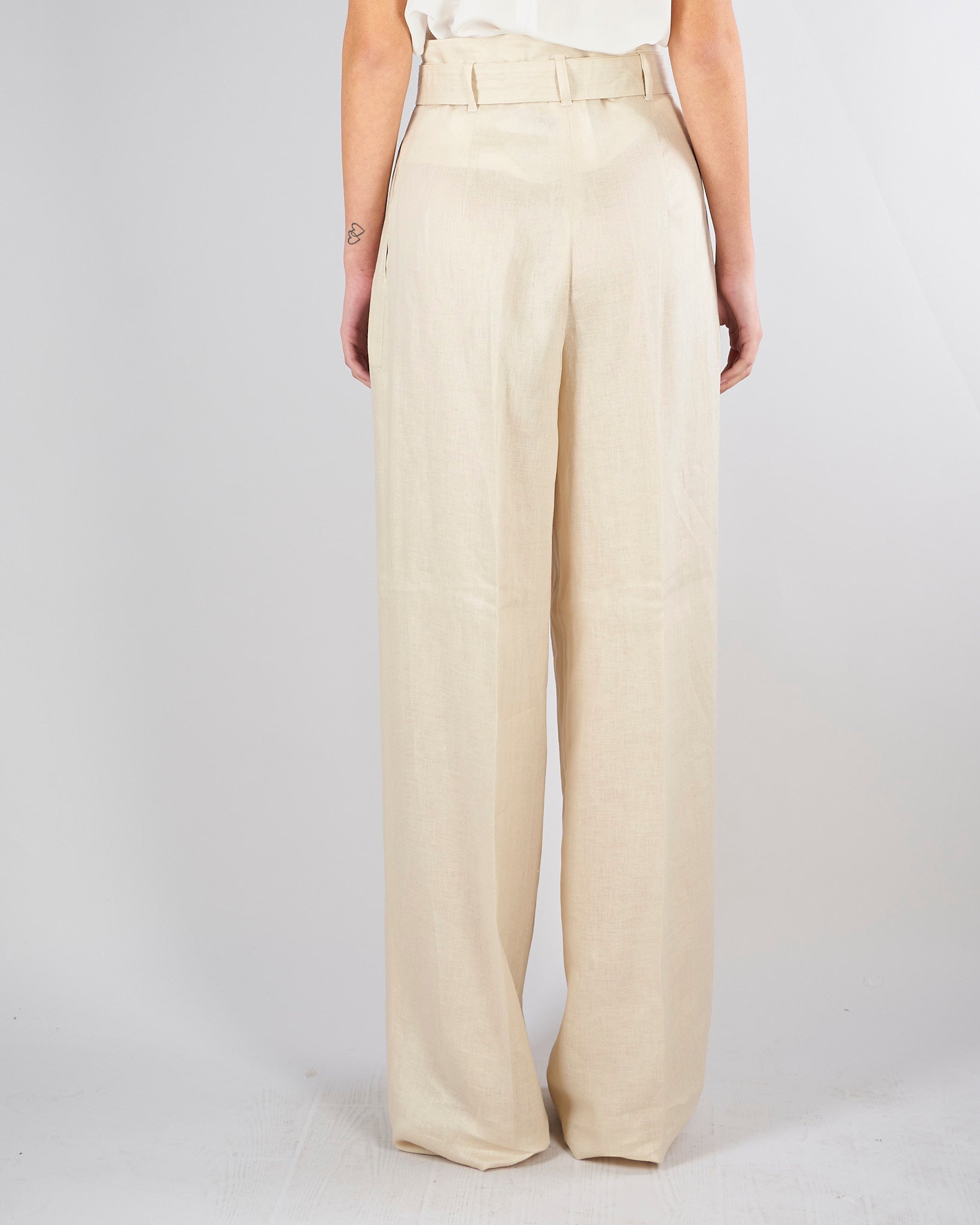 Pantalone Burro in tela di lino MSTMATERIA 7 MAX MARA STUDIO 